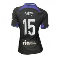 Atletico Madrid Stefan Savic #15 Fotballklær Bortedrakt Dame 2022-23 Kortermet